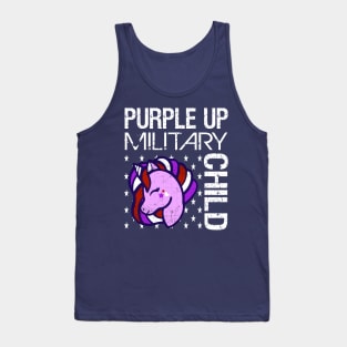 Awareness Month Purple Up Military Child Purple-Up Unicorn Tank Top